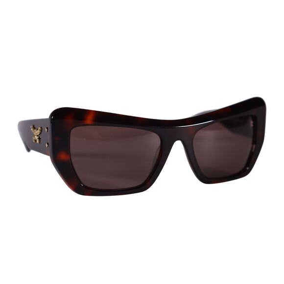 MCM Rectangle Cat Eye Sunglasses - Red Havana / Brown - NWT - Picture 4 of 8